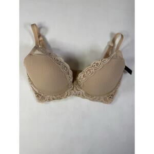 Natori Bra 30DD Tan Lightly Lined Feathers Underwire Adjustable Strap